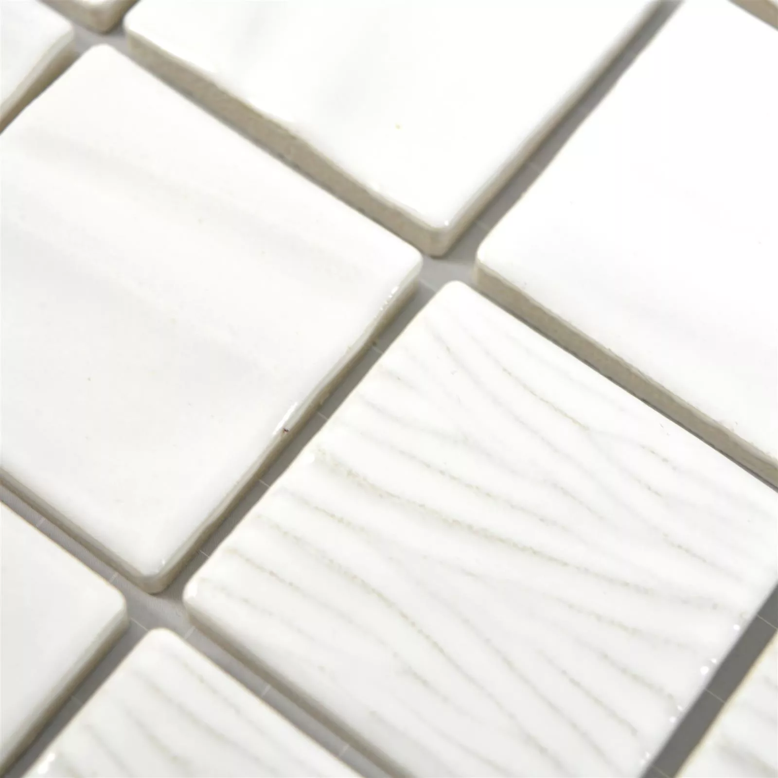 Céramique Mosaïque Carrelage Rokoko 3D Elegance Blanc