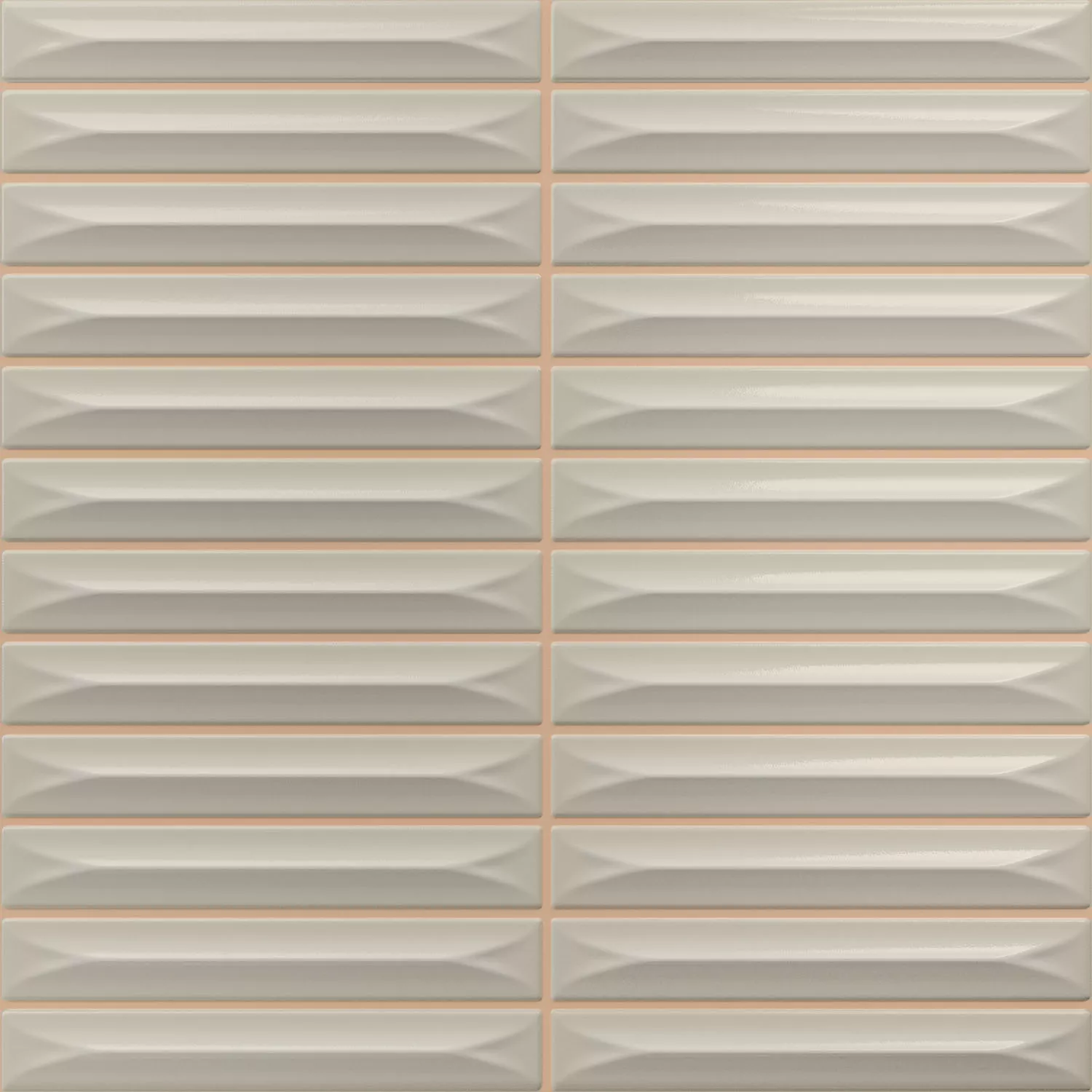 Bevel Greige Glanzend Brick 20x20 cm
