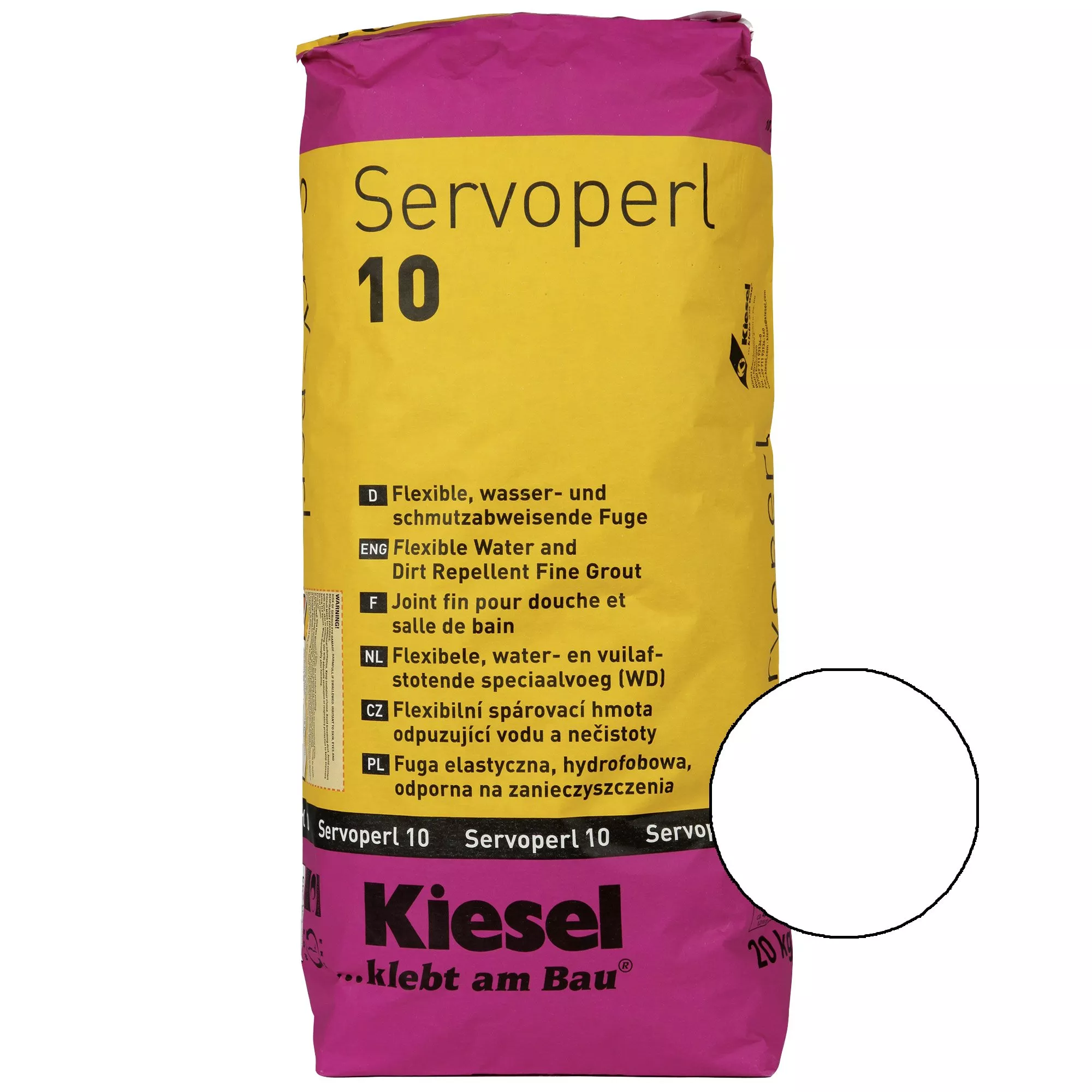 Kiesel Servoperl 10 - Joint Cimentaire Flexible (20KG Edelweiss)