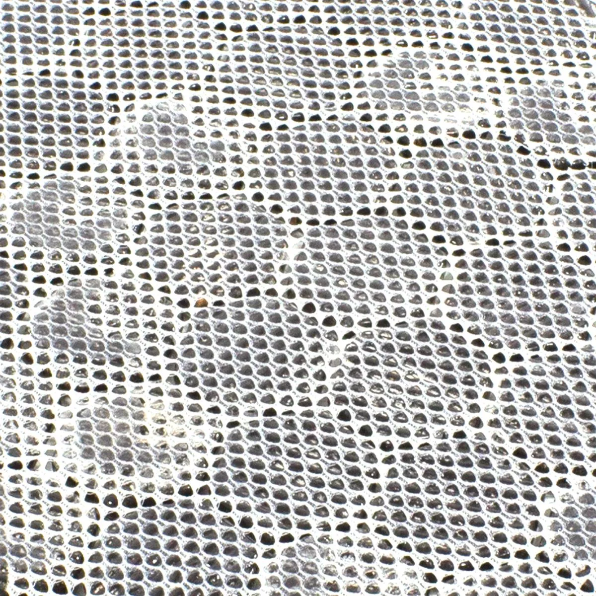 Échantillon Mosaïque En Verre Carrelage Leopard Hexagone 3D Gris