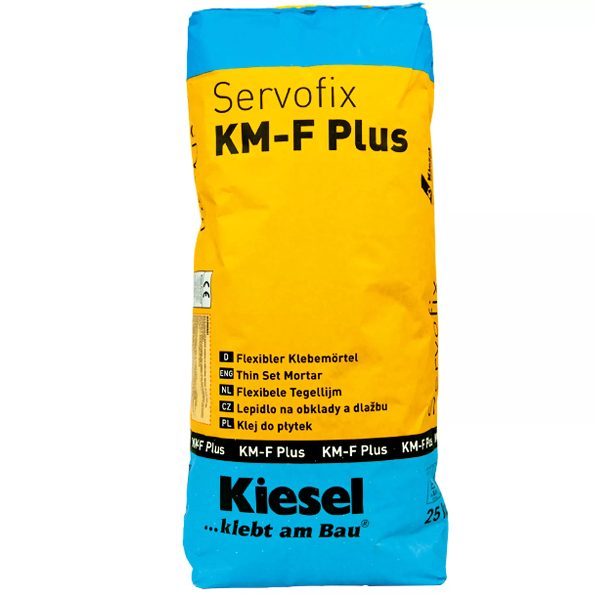 Colle à carrelage Kiesel Servofix KM-F Plus - mortier colle flexible grès fin, carreaux céramiques (25KG)