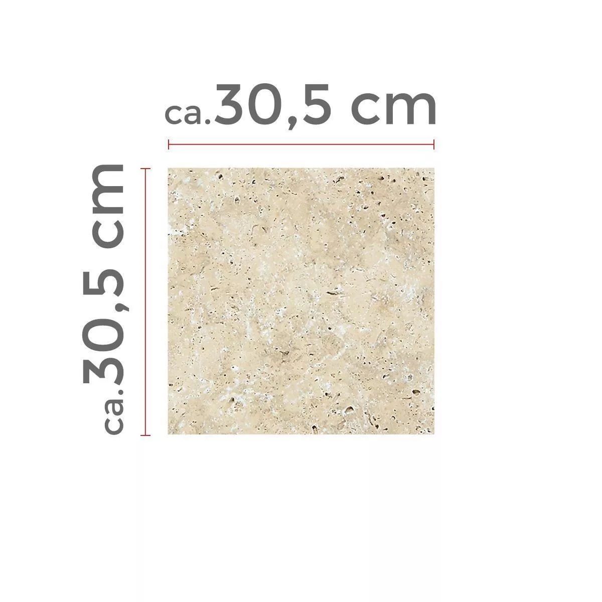 Sample Natursteentegels Travertin Barga Beige 30,5x30,5cm