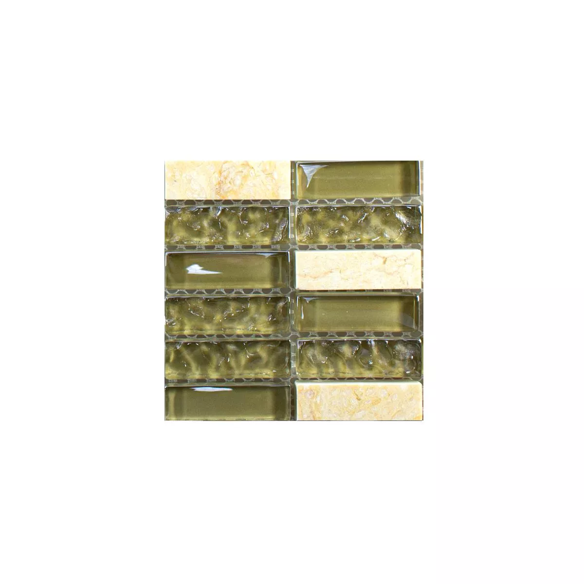 Échantillon Verre Pierre Naturelle Mosaïque Carrelage Mantra Beige