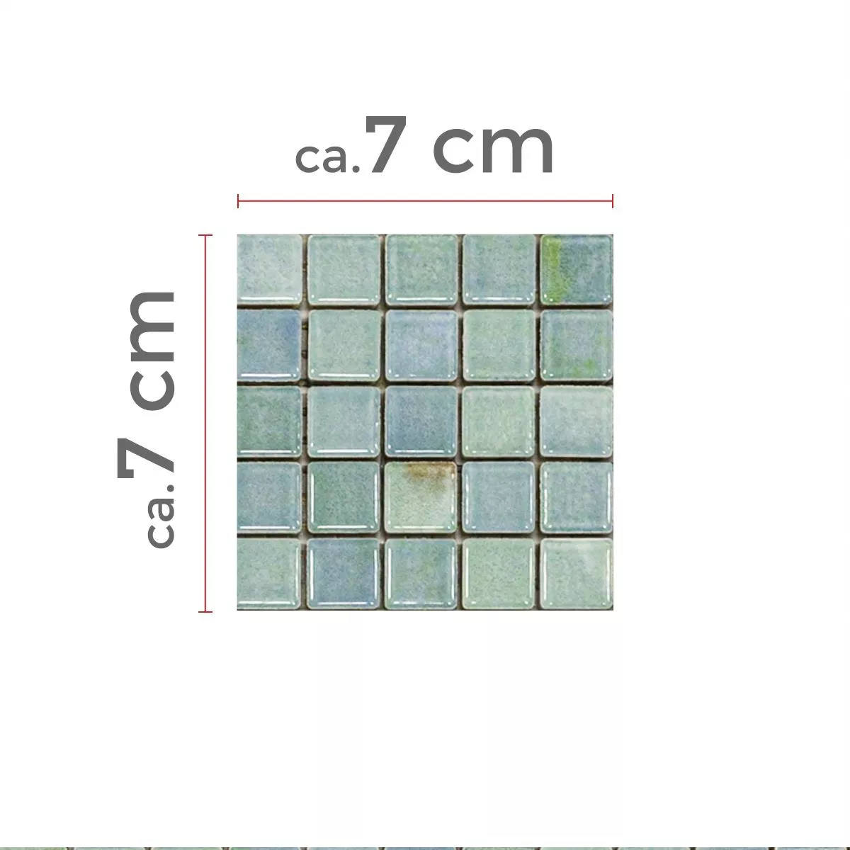 Échantillon Céramique Mosaïque Carrelage Elysium Marbre Optique Bleu Ciel 12