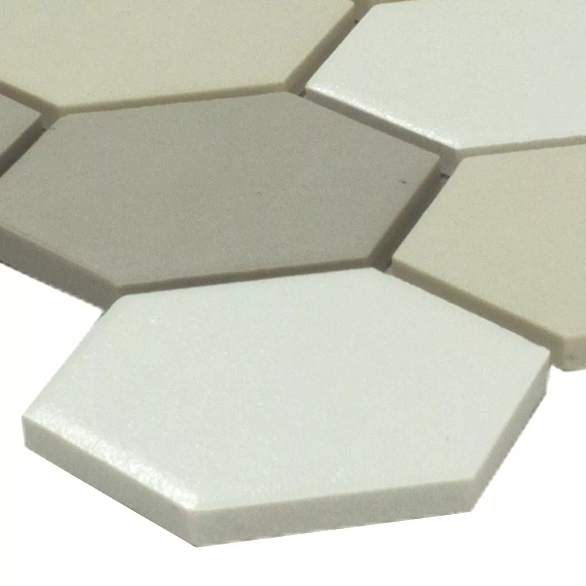 Céramique Mosaïque Carrelage Hexagone Bern Beige Gris Céramique Mosaïque Carrelage Hexagone Bern Beige Gris