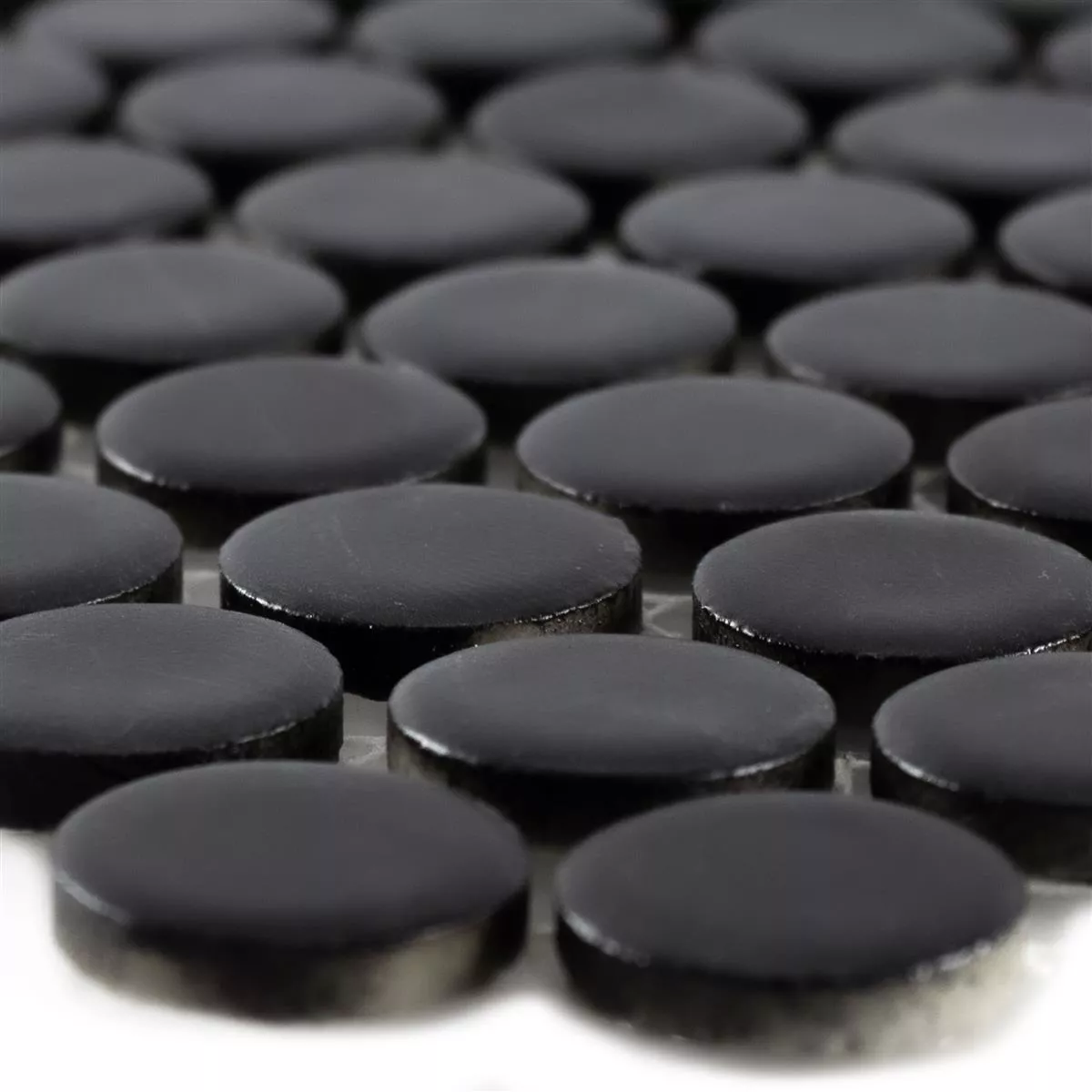 Céramique Mosaïque Carrelage Bouton Yantra Noir Mat Céramique Mosaïque Carrelage Bouton Yantra Noir Mat