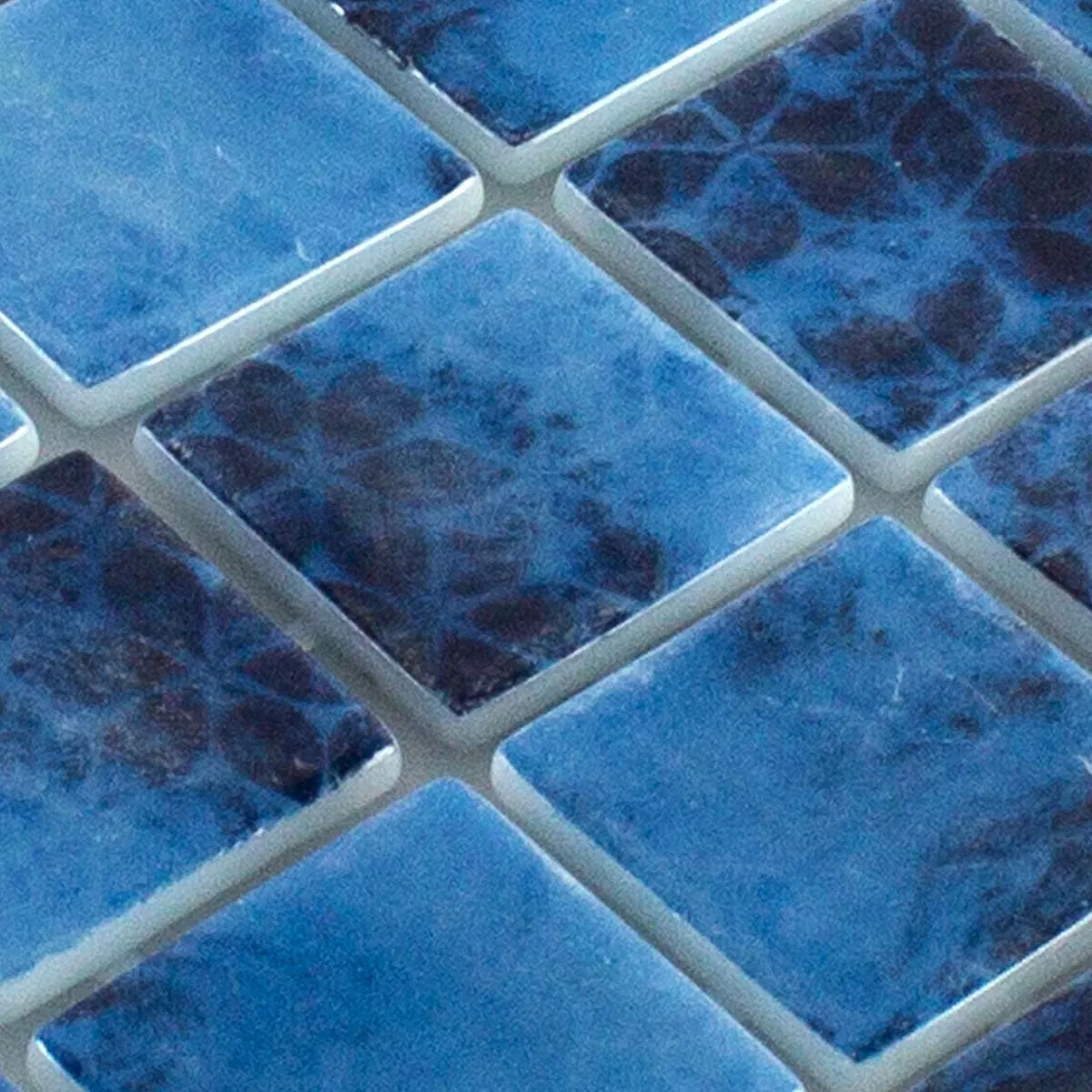 Échantillon Mosaïque verre pour piscine Baltic Bleu