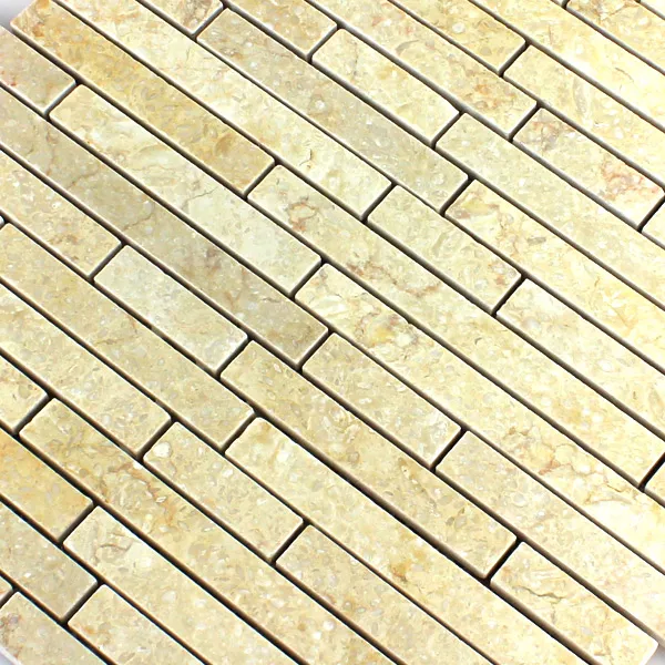 Mosaïque Pierre Naturelle Marbré Beige Clair Poli