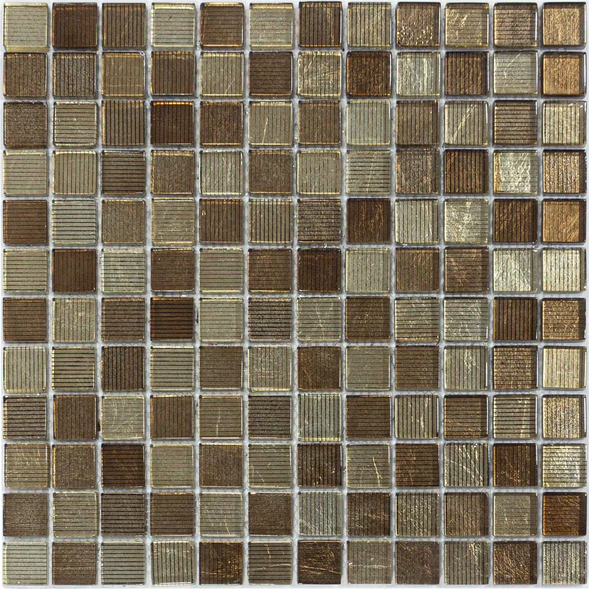 Échantillon Mosaïque En Verre Carrelage Tyson Structuré Bronze