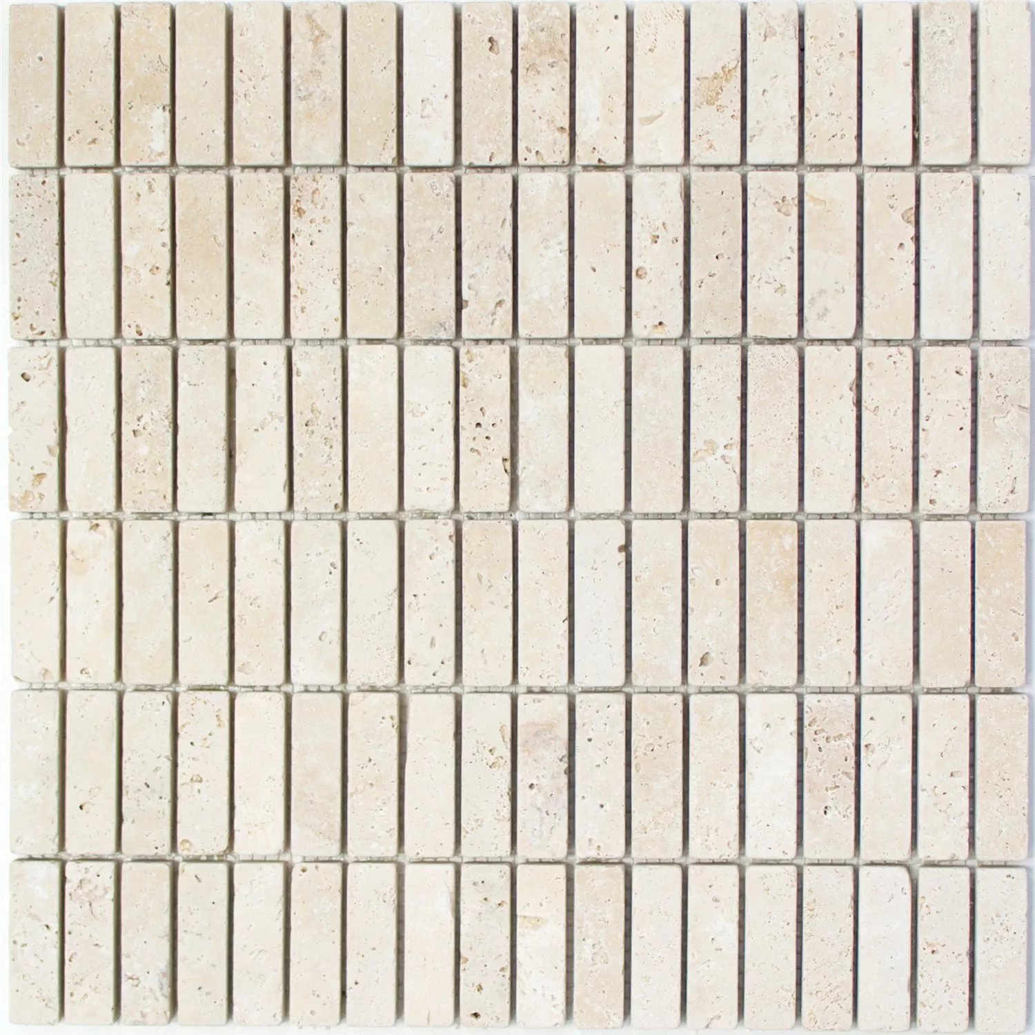 Échantillon Mosaïque Carrelage Travertin Barga Beige Sticks