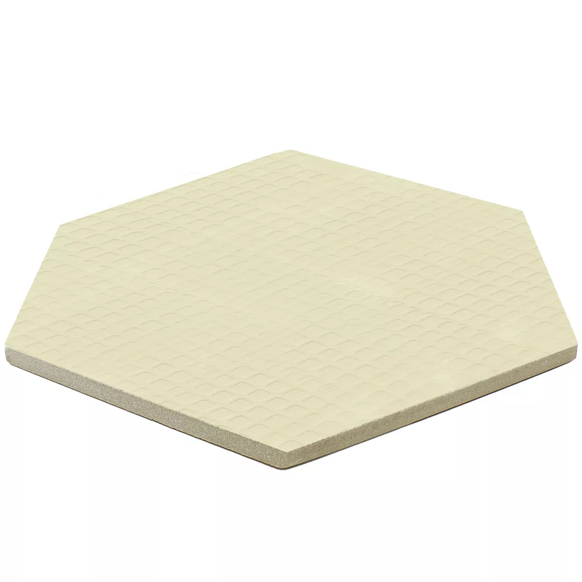 Grès Cérame Pleine Masse Carrelage Honiara Hexagone Décor Vert 22,5x25,9cm Décor