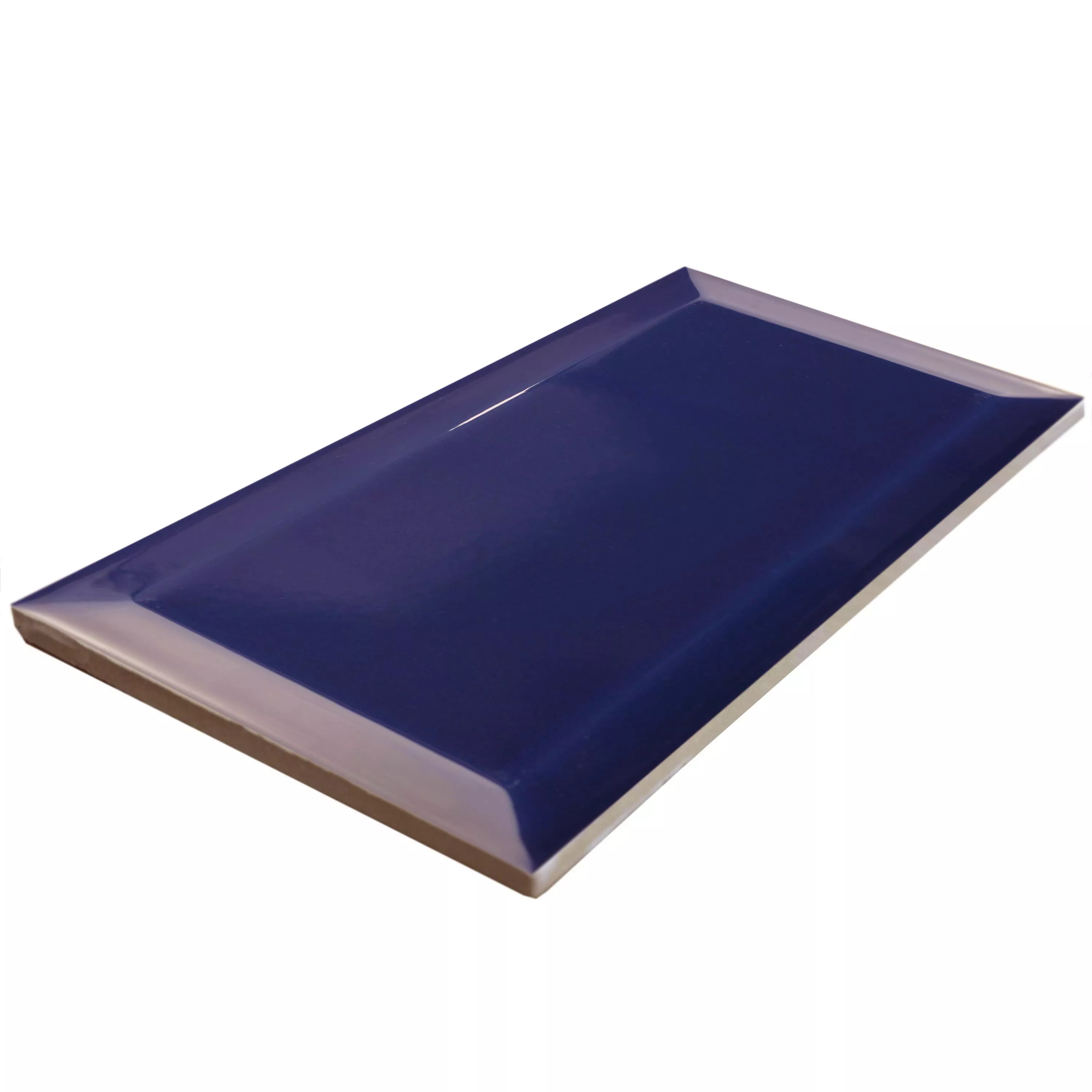 Sample Metro Wandtegels Brussel Met Facet 10x20x0,7cm Azul Cobalto