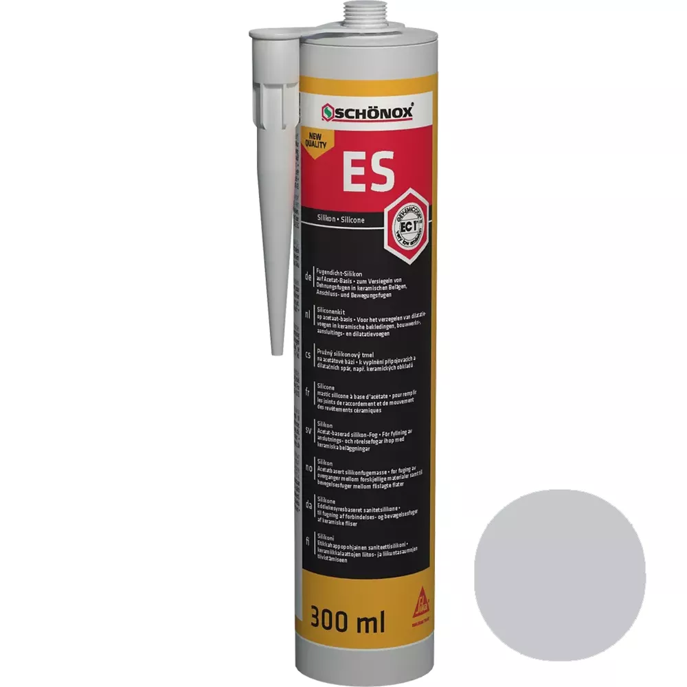 Silicone D'étanchéité Pour Joints Schönox ES Gris Argenté (300 Ml) Silicone D'étanchéité Pour Joints Schönox ES Gris Argenté (300 Ml)
