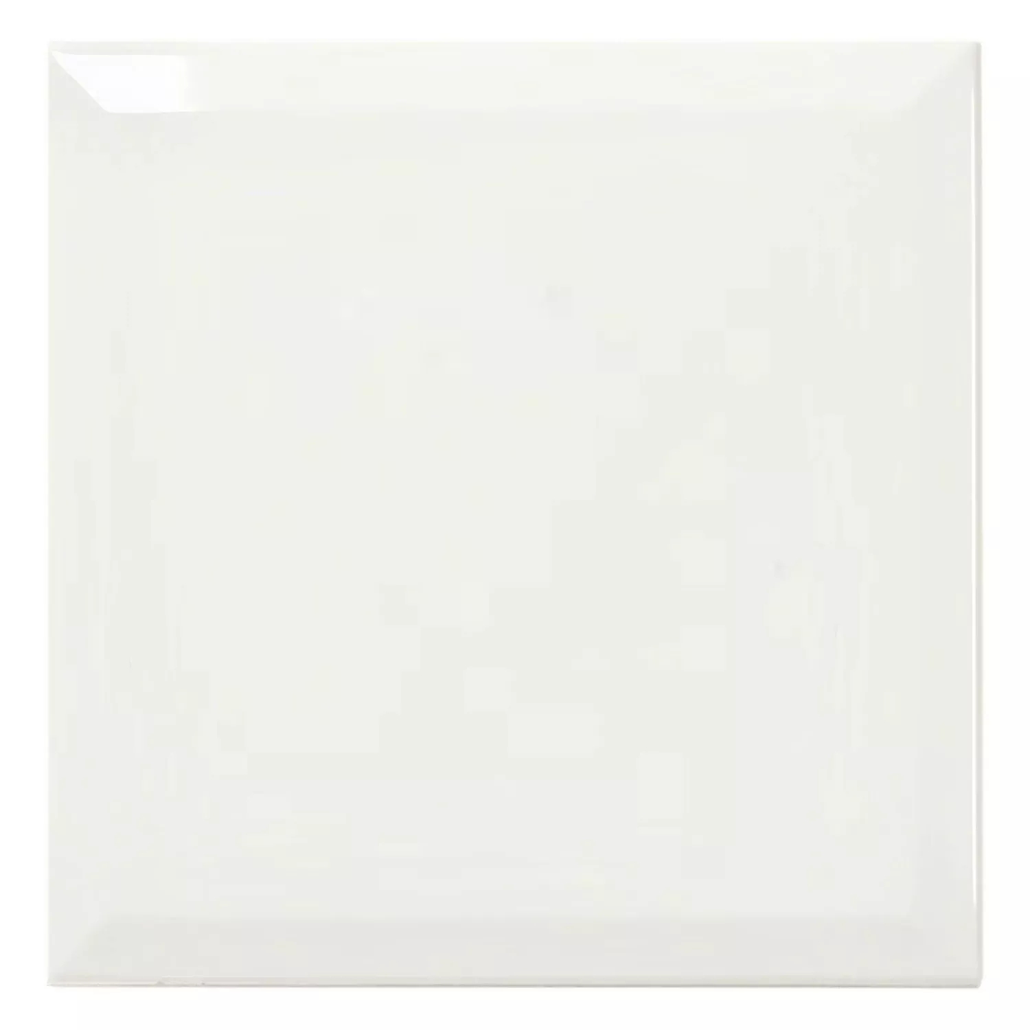 Metro tegel Wit Glanzend 20x20 cm Met Facet Freetown Blanco