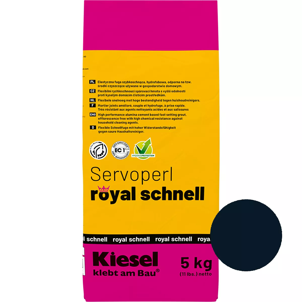 Voegpasta Servoperl Royal Quick Velvet Zwart 5 kg