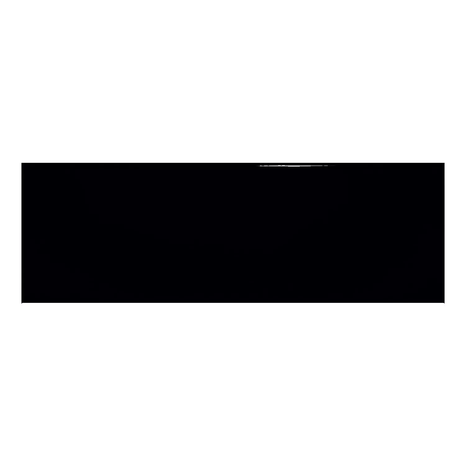 Metro tegel Zwart Glanzend 10x30 cm Zonder Facet Candy Negro