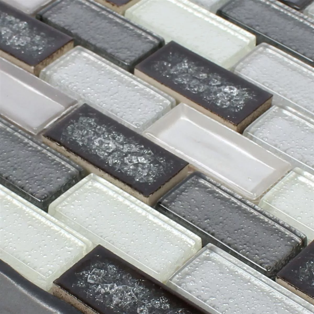 Échantillon Mosaïque Carrelage Verre Céramique Mirasol Gris