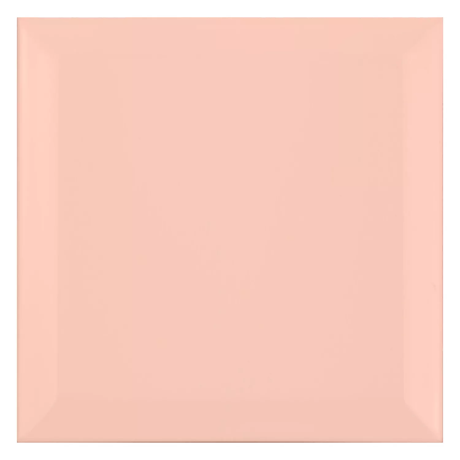 Carrelage métro Orange Mat 15x15 cm Avec Facette Eris Salmon