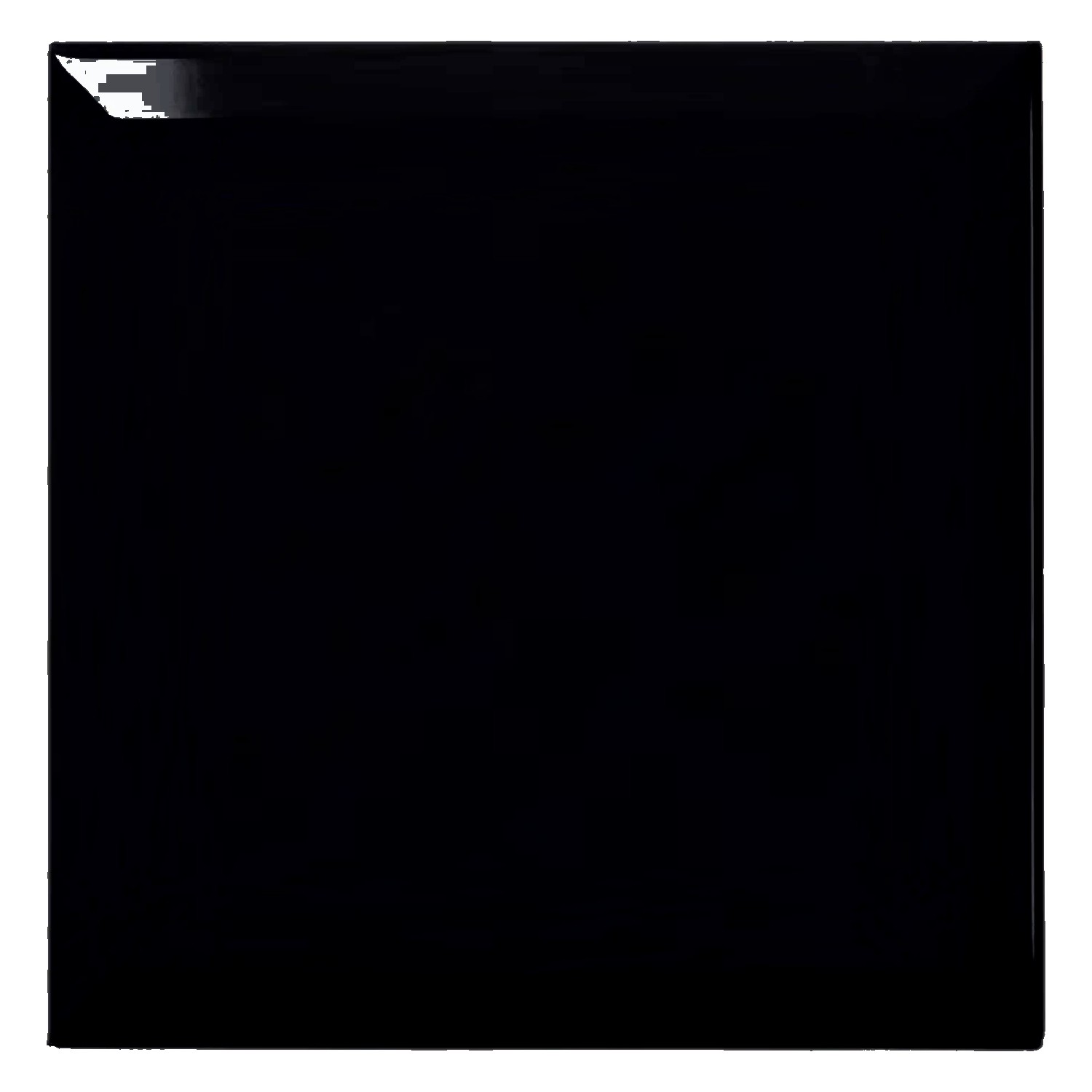 Carrelage métro Noir Brillant 20x20 cm Avec Facette Freetown Negro