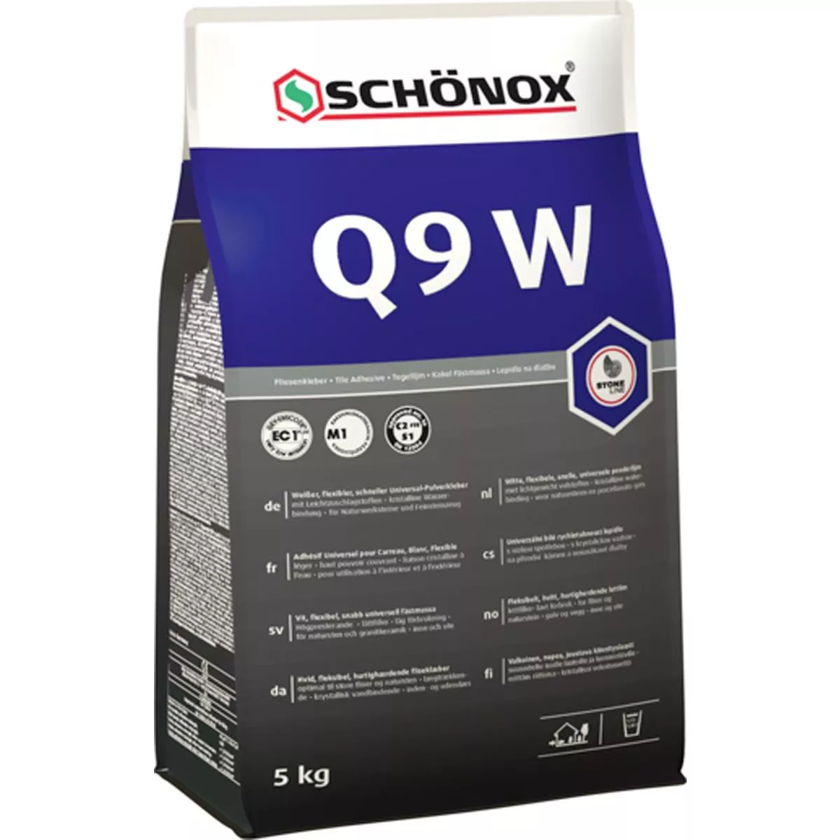 Tegellijm Schönox Q9 W Wit Flexibele Universele Poederlijm 5 KG