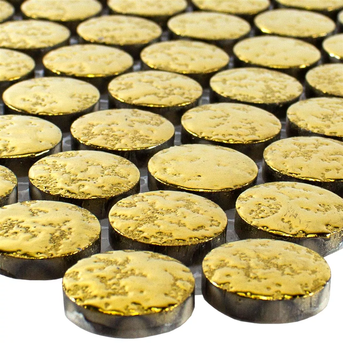 Keramiek Knoop Effect Mozaïektegel Meneksche Goud Keramiek Knoop Effect Mozaïektegel Meneksche Goud