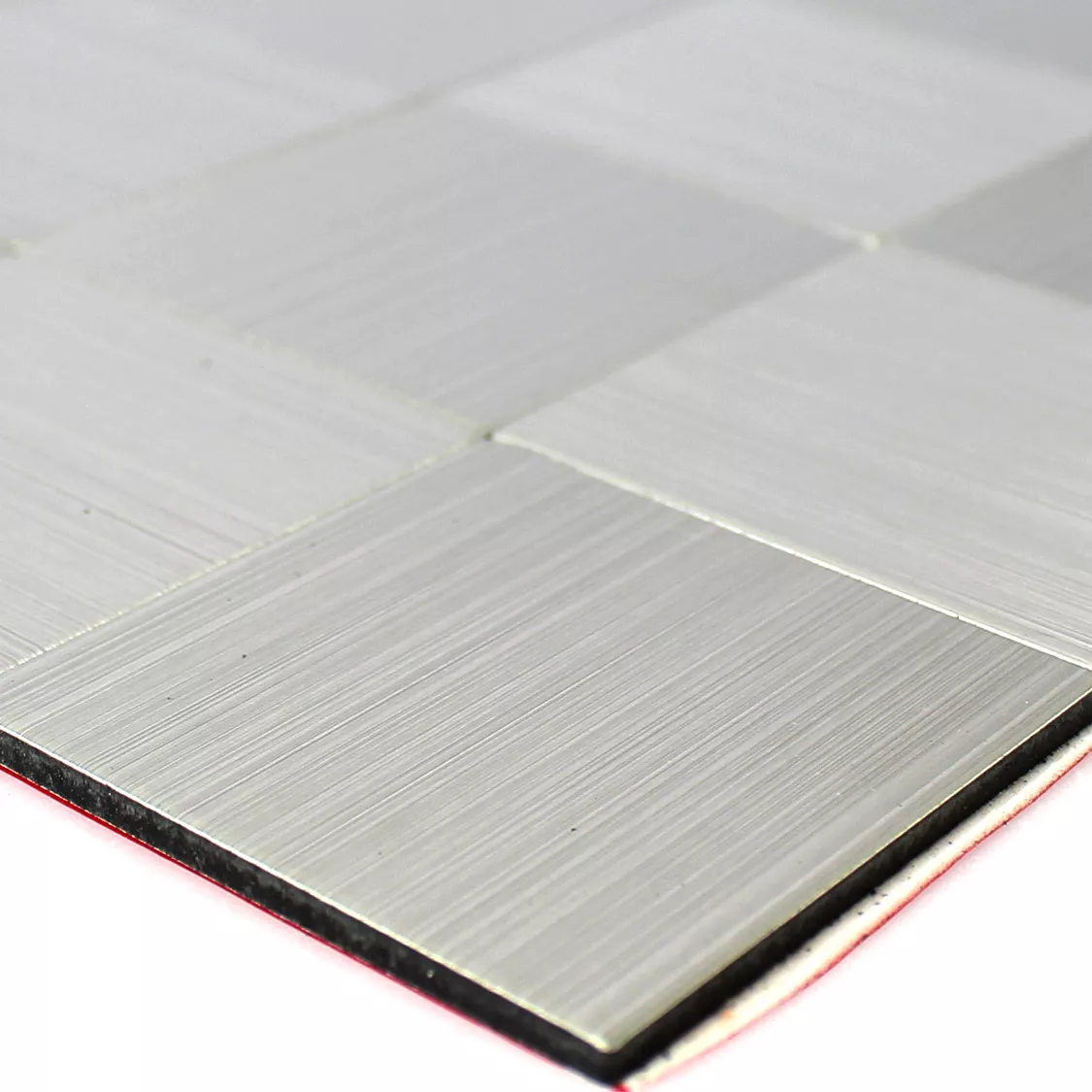 Métal Mosaïque Carrelage Auto Adhésif Mikros Argent Carré 50