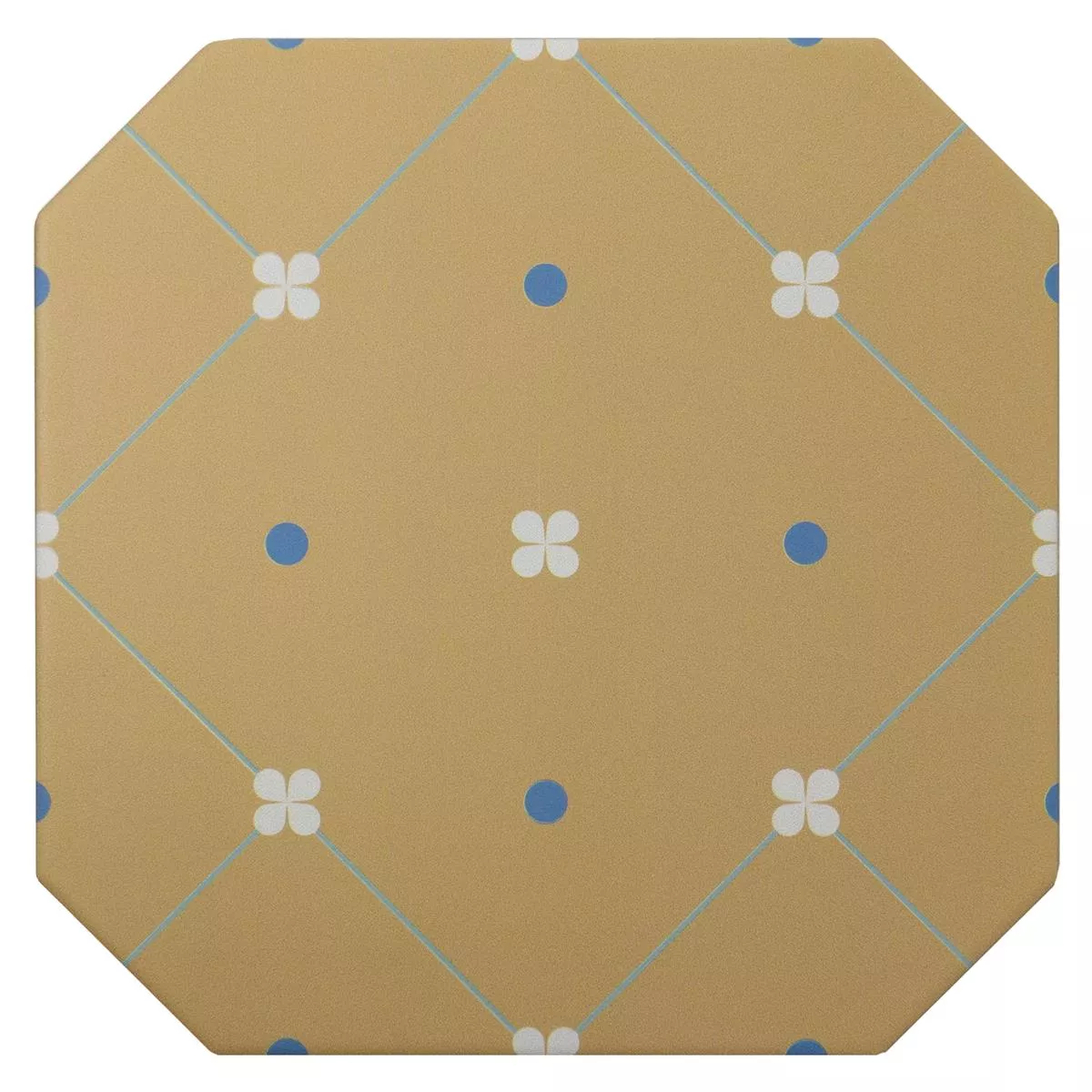 Grès Cérame Pleine Masse Carrelage Genexia Decor Beige Octogone 20x20cm