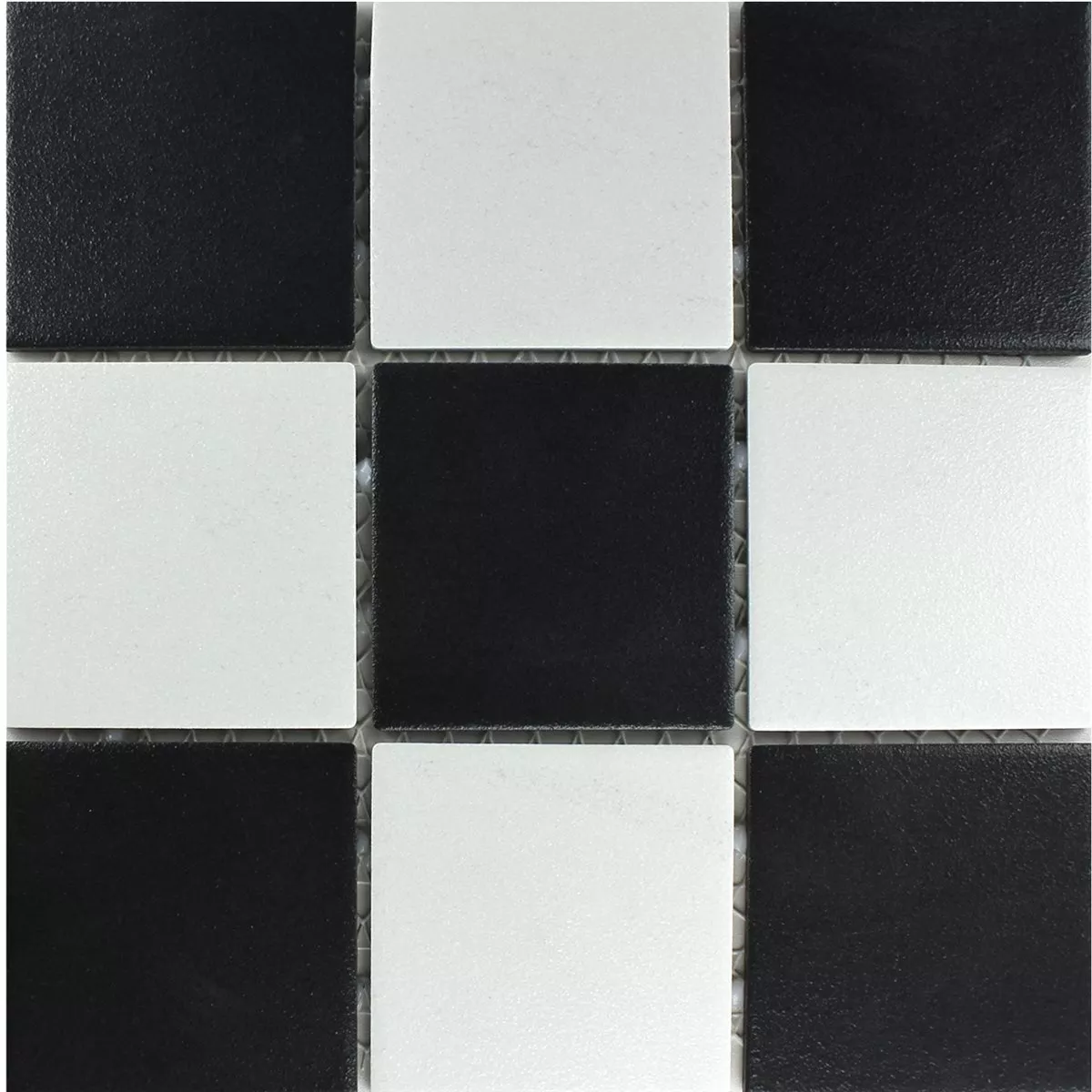 Échantillon Mosaïque Céramique Noir Blanc Mat