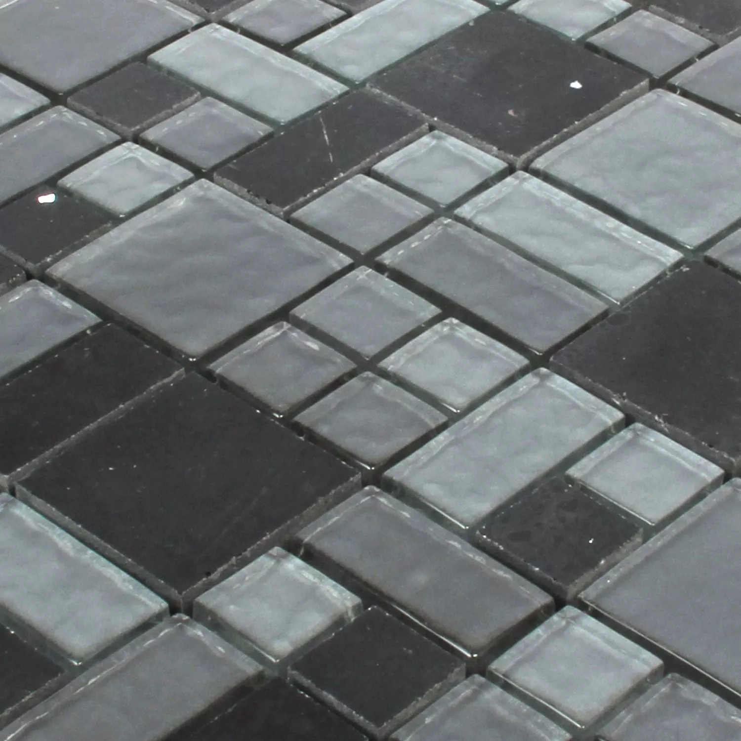 Mosaïque Carrelage Lauria Verre Résine Noir