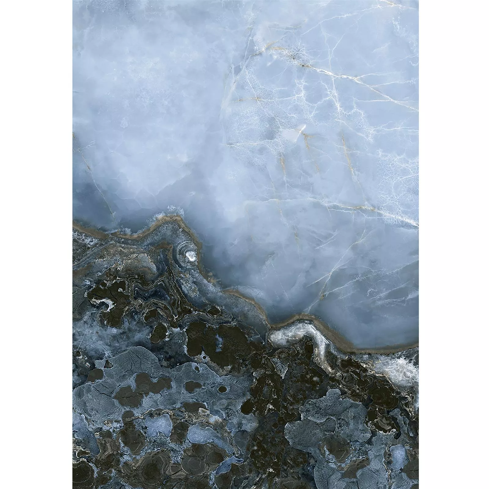Carrelage Sol Et Mur Naftalin Poli Brillant Noir Bleu 60x120cm