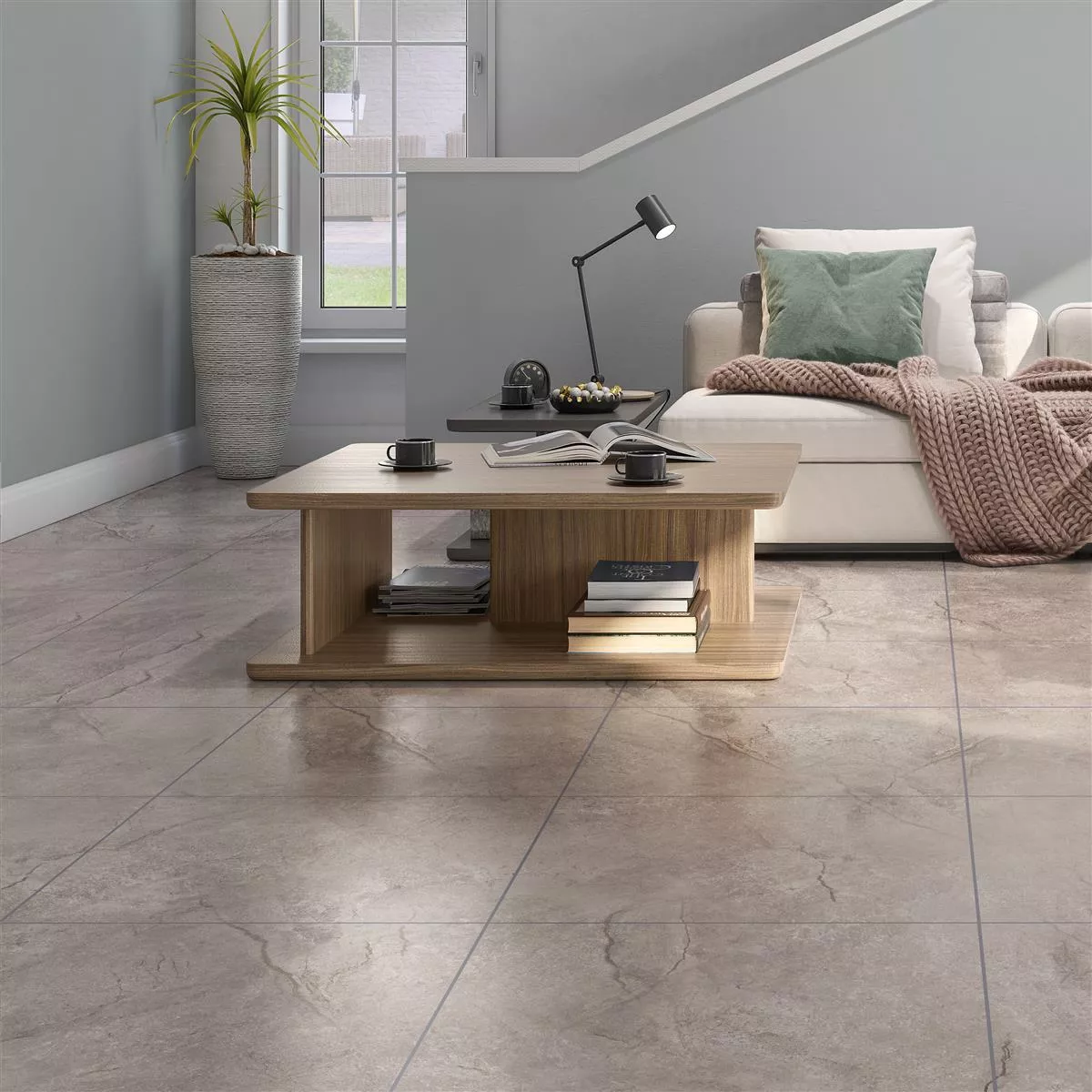 Vloertegels Pangea Marmerlook Mat Beige 60x60cm