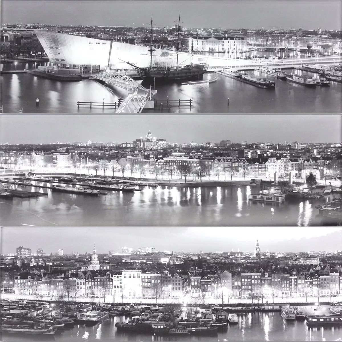 Amsterdam Haven Panaroma Glas Effect Tegel Set 3 Amsterdam Haven Panaroma Glas Effect Tegel Set 3