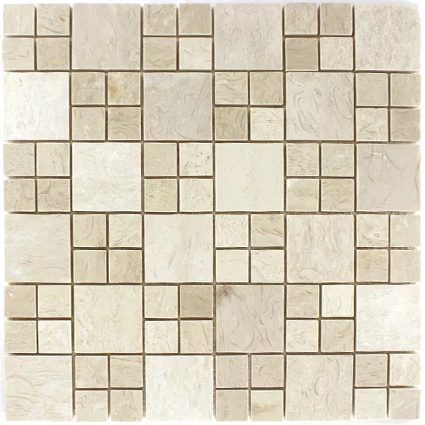 Mosaïque Pierre Naturelle Marbré Elegance Beige Poli