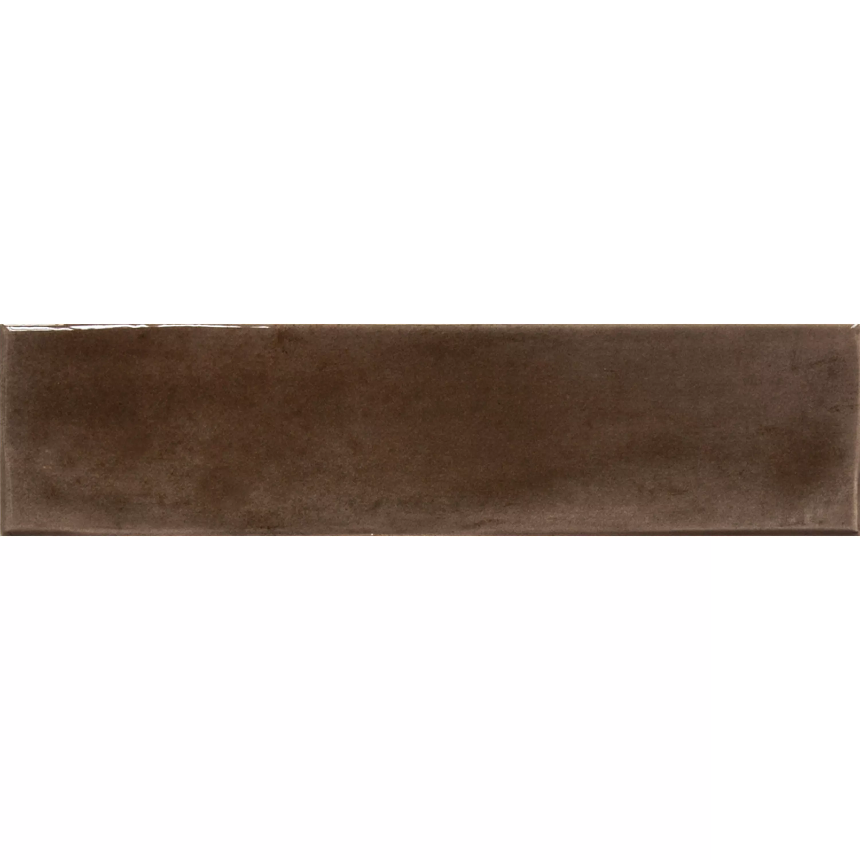 Wandtegels Conway Gegolfd 7,5x30cm Donkerbruin Wandtegels Conway Gegolfd 7,5x30cm Donkerbruin