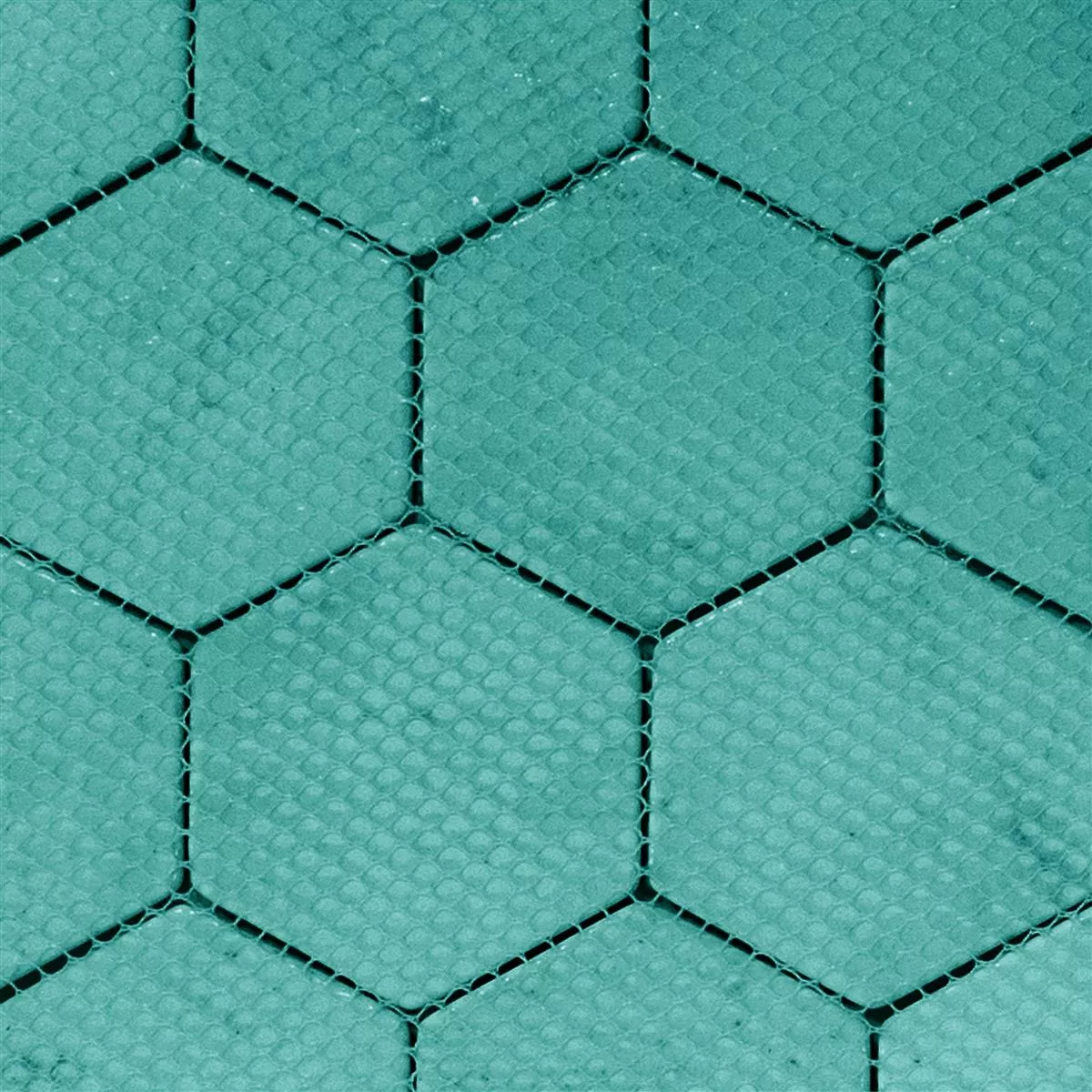 Échantillon Mosaïque En Verre Carrelage Andalucia Hexagone Lac Vert