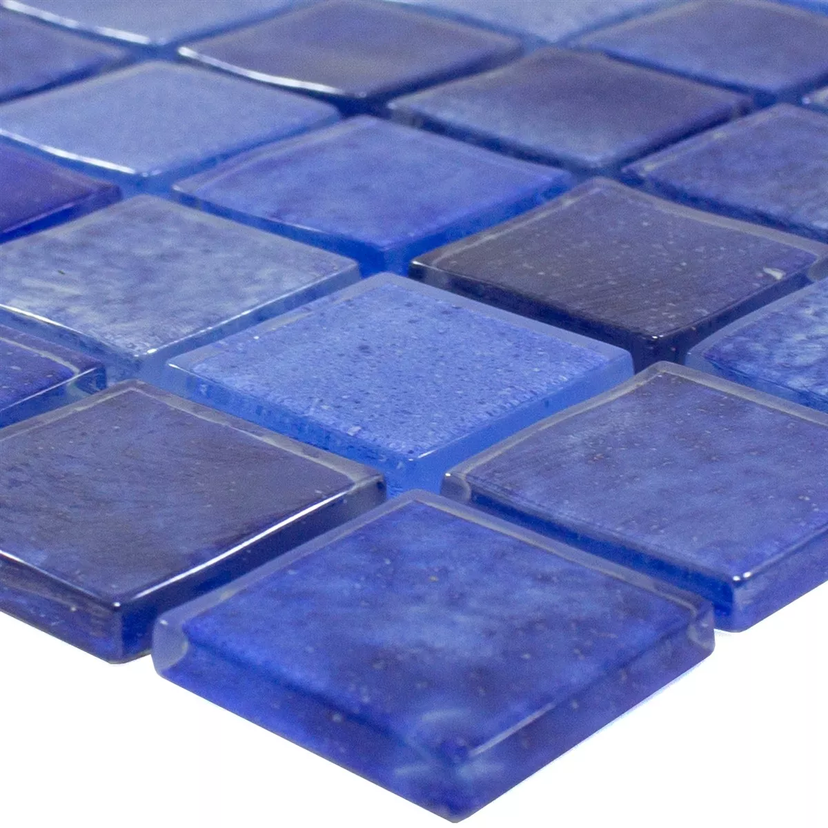 Mosaïque En Verre Ayanos Bleu 23x23x4 mm