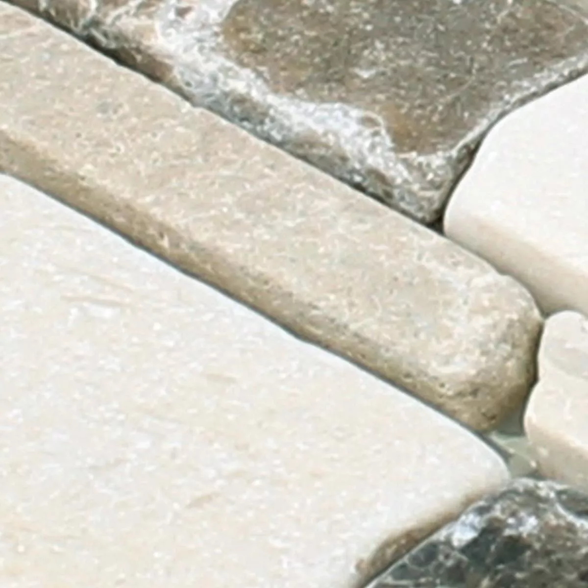 Échantillon Mosaïque Carrelage Marbre Havel Brick Castanao Biancone