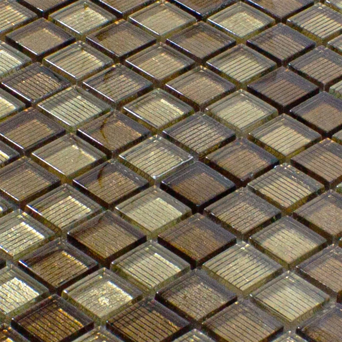 Échantillon Mosaïque En Verre Carrelage Tyson Structuré Bronze