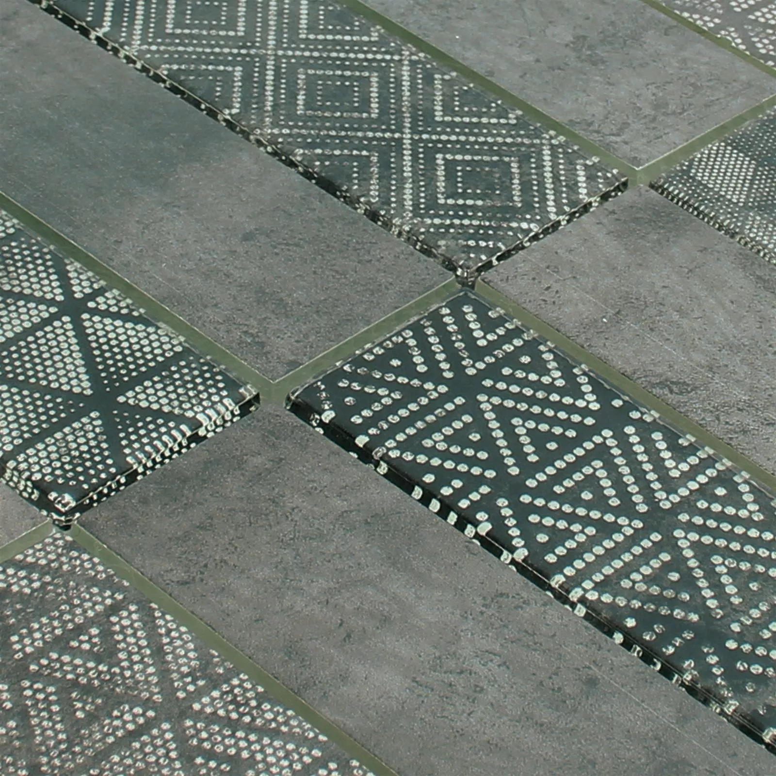 Mosaïque En Verre Carrelage Patras Anthracite