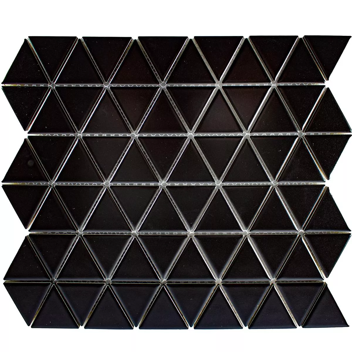 Échantillon Céramique Mosaïque Carrelage Arvada Triangle Noir Mat