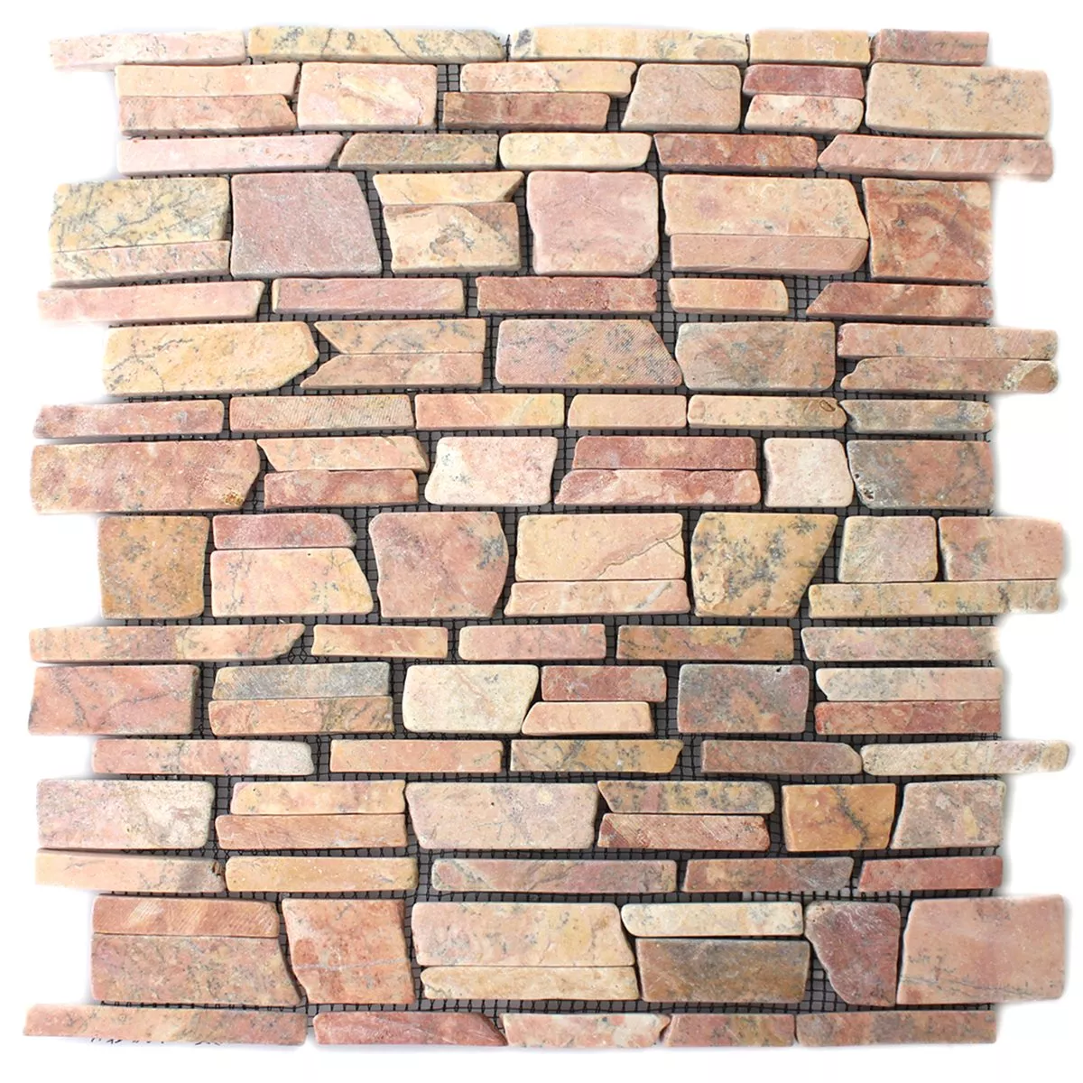 Échantillon Marbré Carrelage Pierre Naturelle Brick Mosaïque Rosso Verona