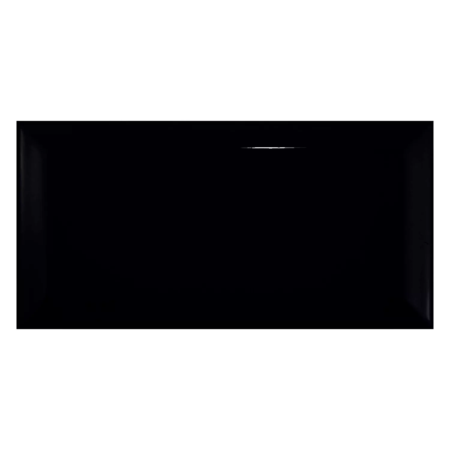 Carrelage métro Noir Brillant 10x20 cm Avec Facette Jasper Negro