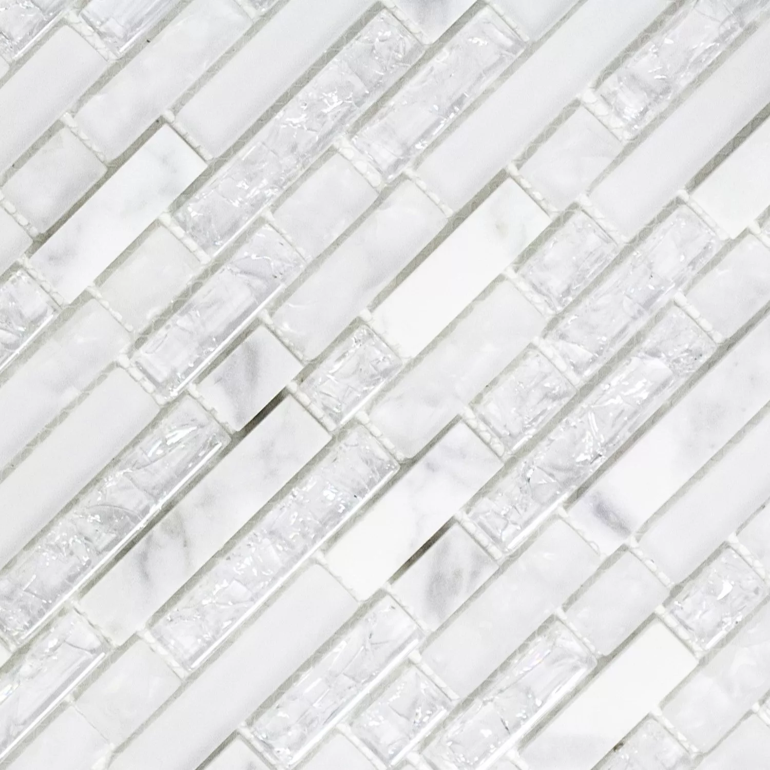 Mosaïque Verre Pierre Naturelle Composite Blanc