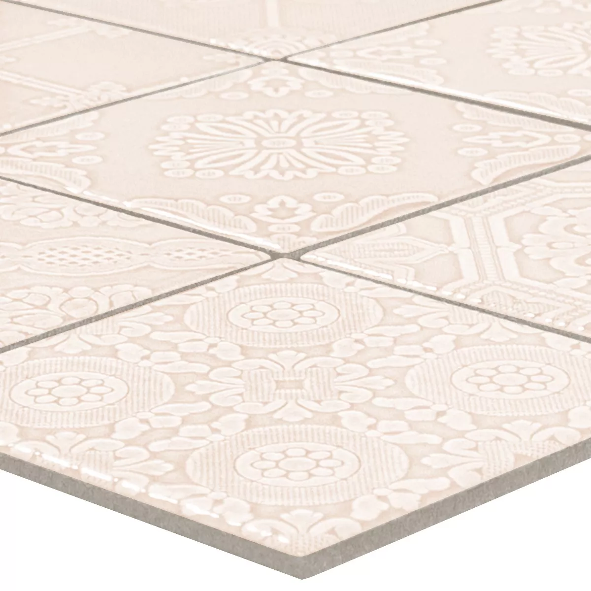 Échantillon Céramique Mosaïque Carrelage Rivabella Relief Rose