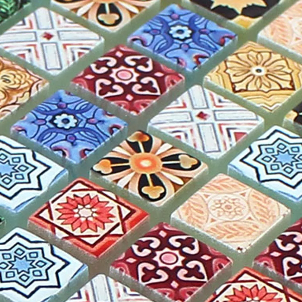 Sample Glasmozaïek Tegels Marrakech Kleurrijk