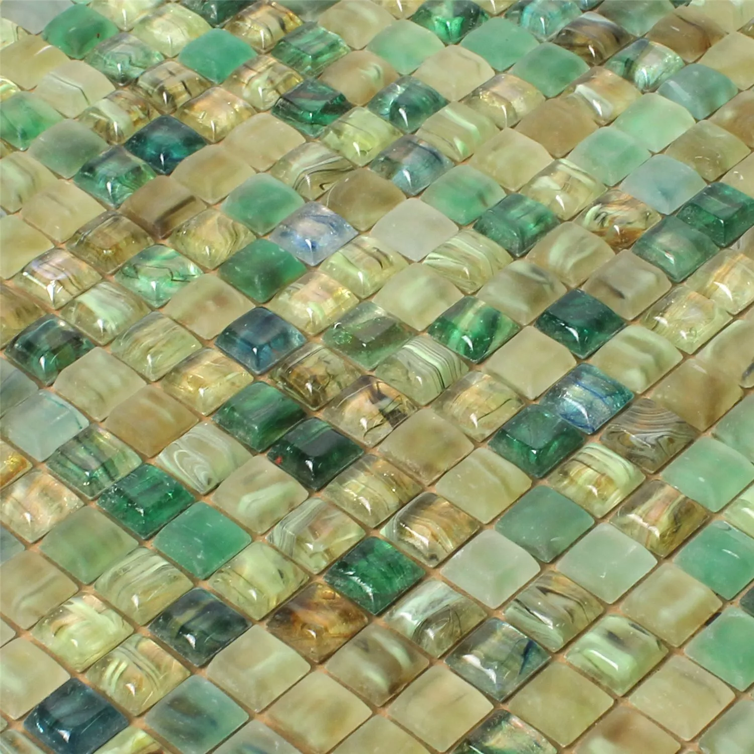 Sample Glas Zwembad Mozaïek Tegels Pergamon Groen