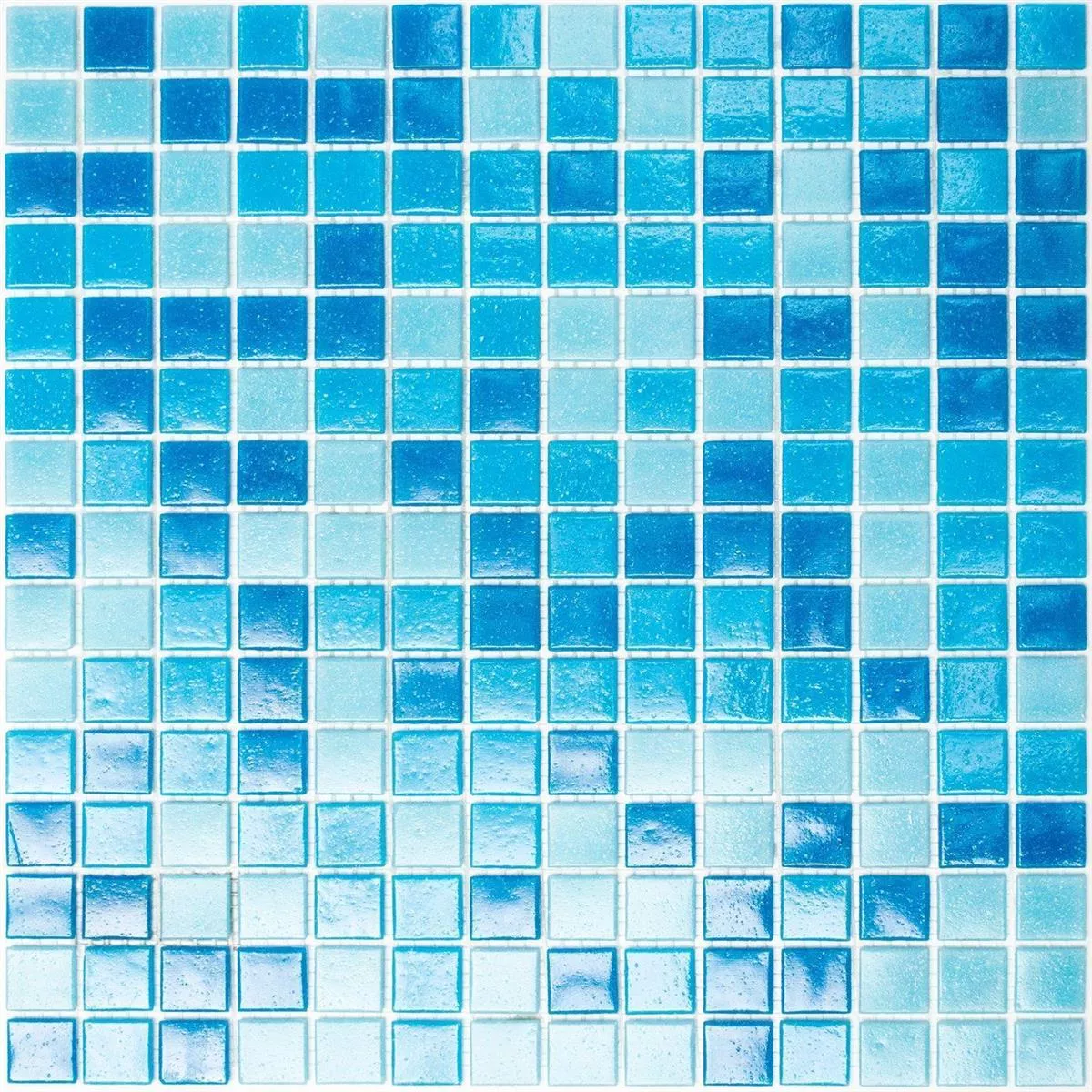 Échantillon Mosaïque Verre Bleu Mix