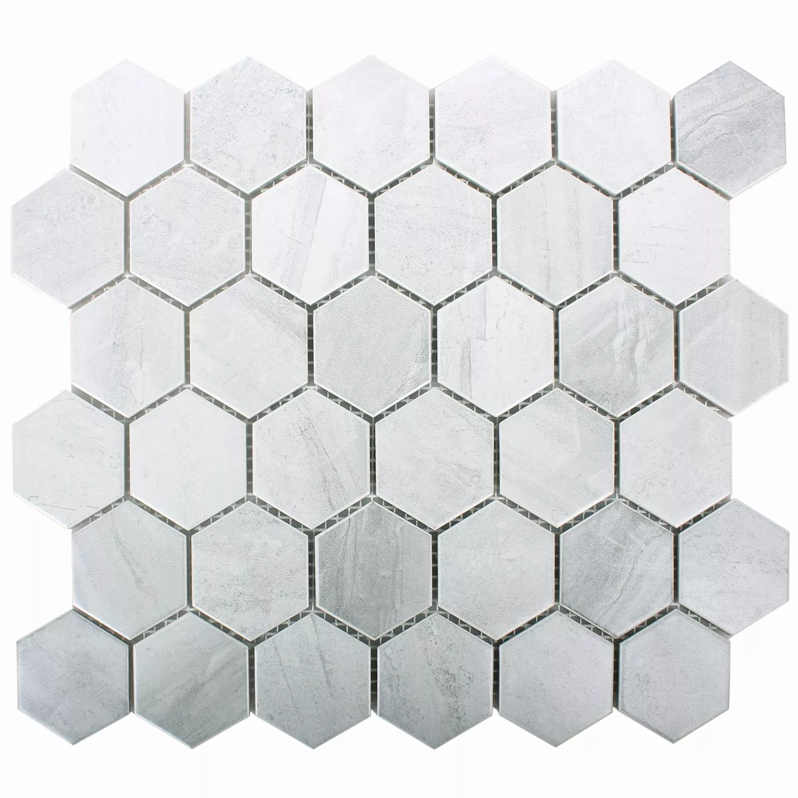 Sample Keramiek Betonoptic Mozaïektegel Shepherd Hexagon Grijs