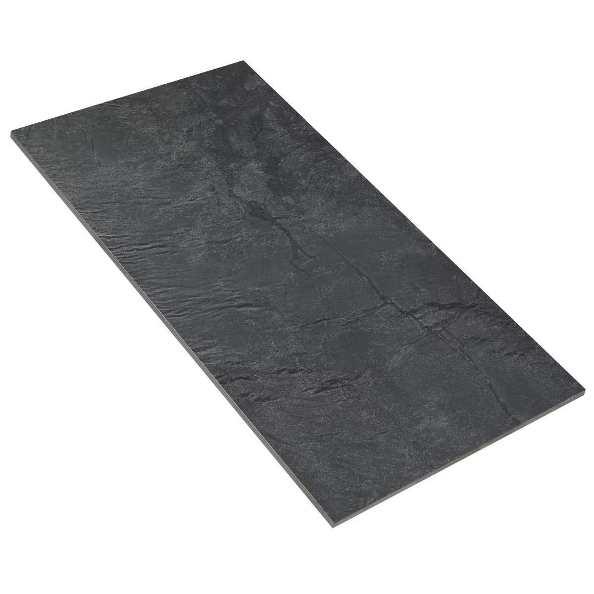 Carrelage Sol Et Mur Cortina Optique En Béton Mat Gris Foncé 60x120cm