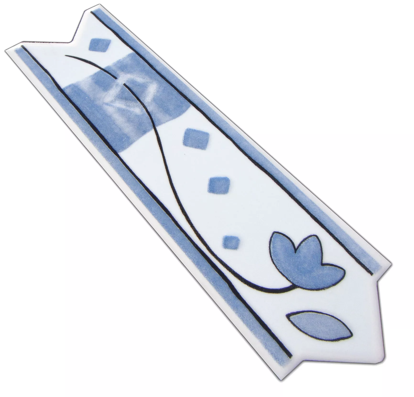 Keramiek Tegelranden Barbara Lichtblauw Wit 6x20cm Keramiek Tegelranden Barbara Lichtblauw Wit 6x20cm